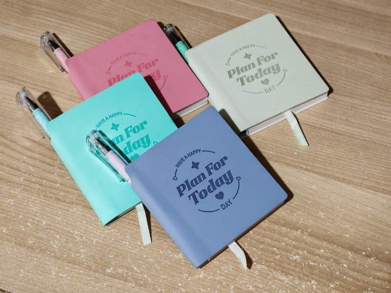 New 'Plan For Today' Notebooks with Pens – Various Colours