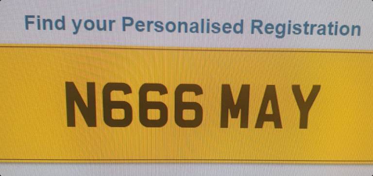 N666 MAY Private Registration Number