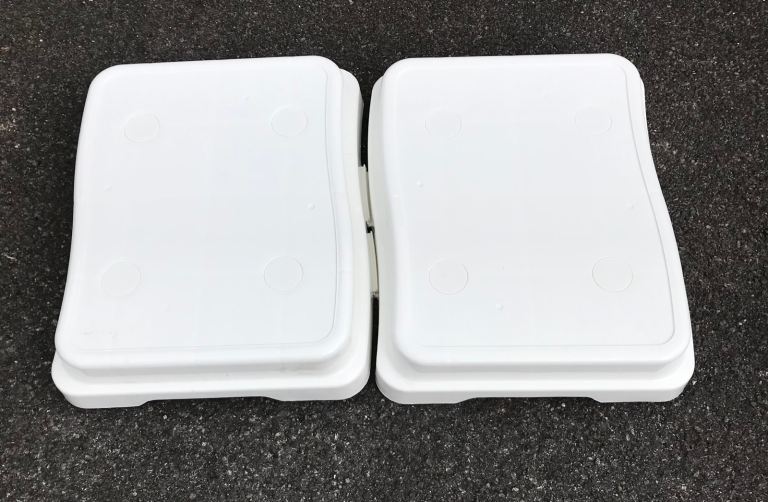 Two step ups for bathroom 