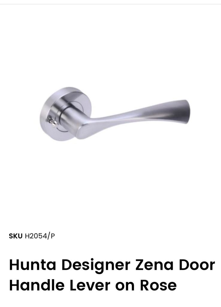 Hunta designer door lever handle with privacy pin