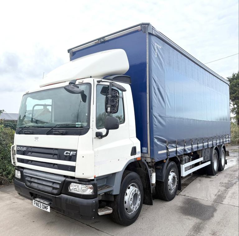 2013 DAF CF75.360 8X4 DOUBLE DRIVE CURTAINSIDE FLATBED SPRING SUSPENSION 32 TON