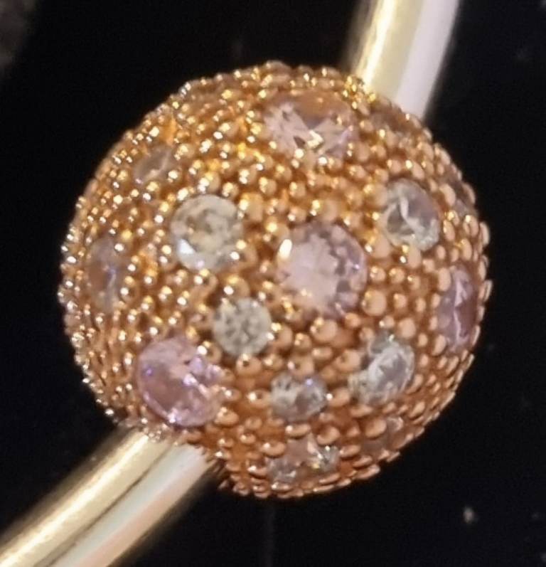 Pandora Celestial Heart Clasp Bangle & Rose gold clasp - with box and carry bag