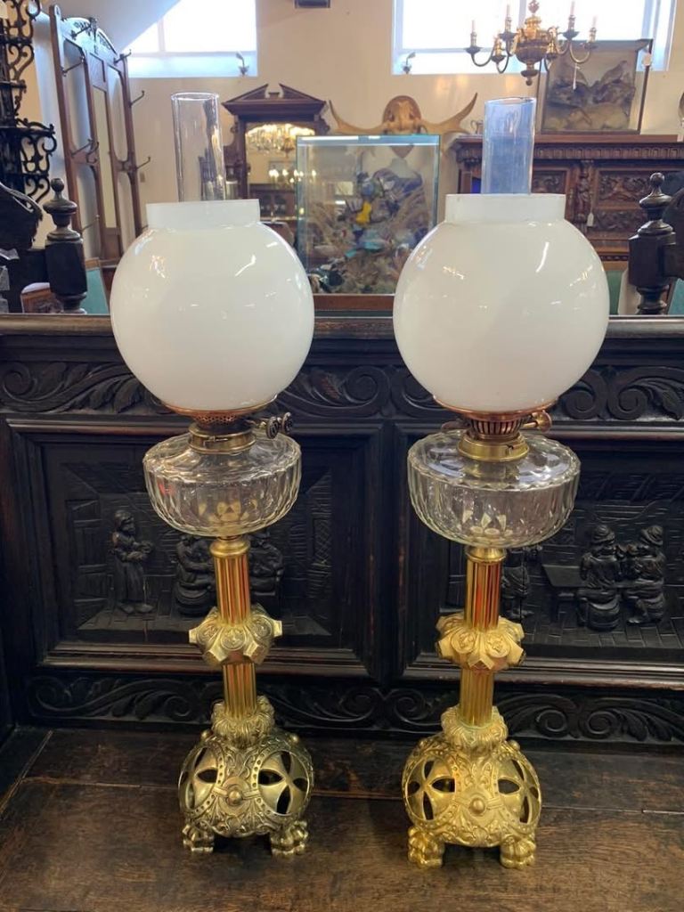 Selection of original oil lamps and Tilly lanterns available. 