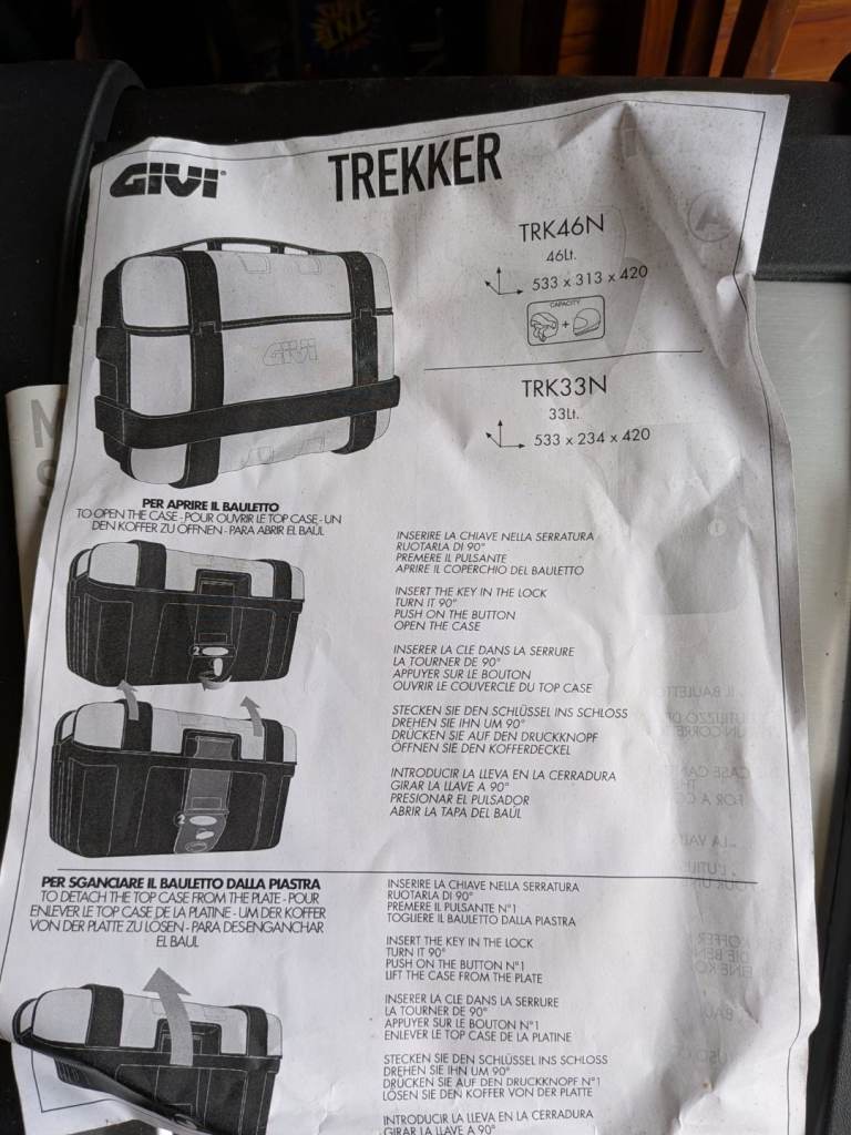 Givi trekker top box 
