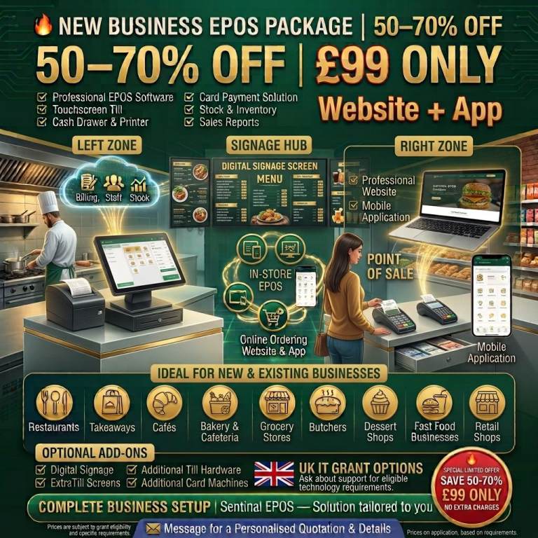 Complete Business EPOS Package | POS System + Website + Mobile App | 50–70% OFF