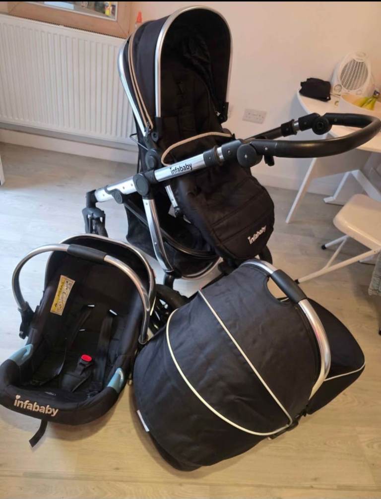 Infababy 3-in-1 Travel System – Black, Good Condition