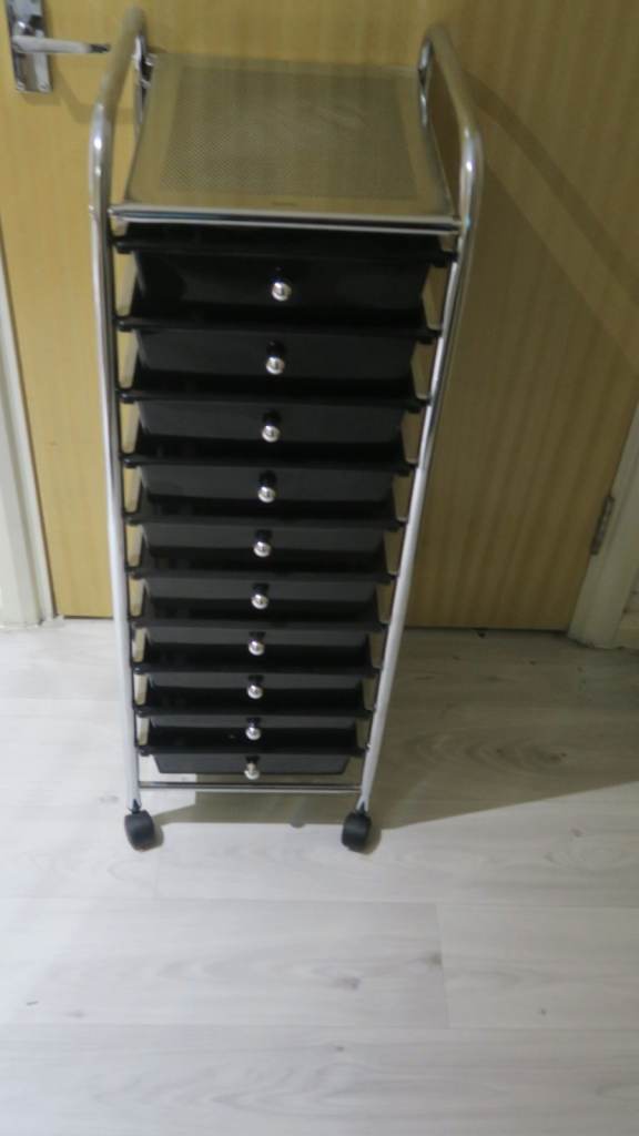 10 Drawer Rolling Storage Trolley Cart - Hairdressing - Beauty - Makeup