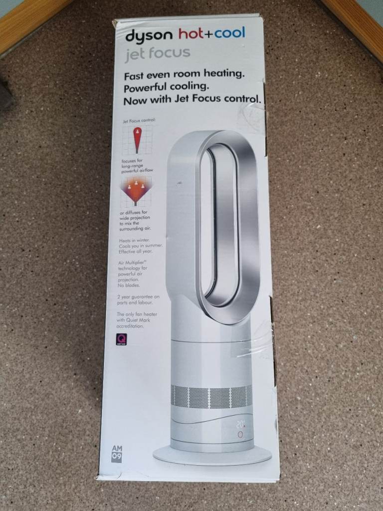 Dyson AM09 Hot and Cool Tower Fan White/Silver with Remote control