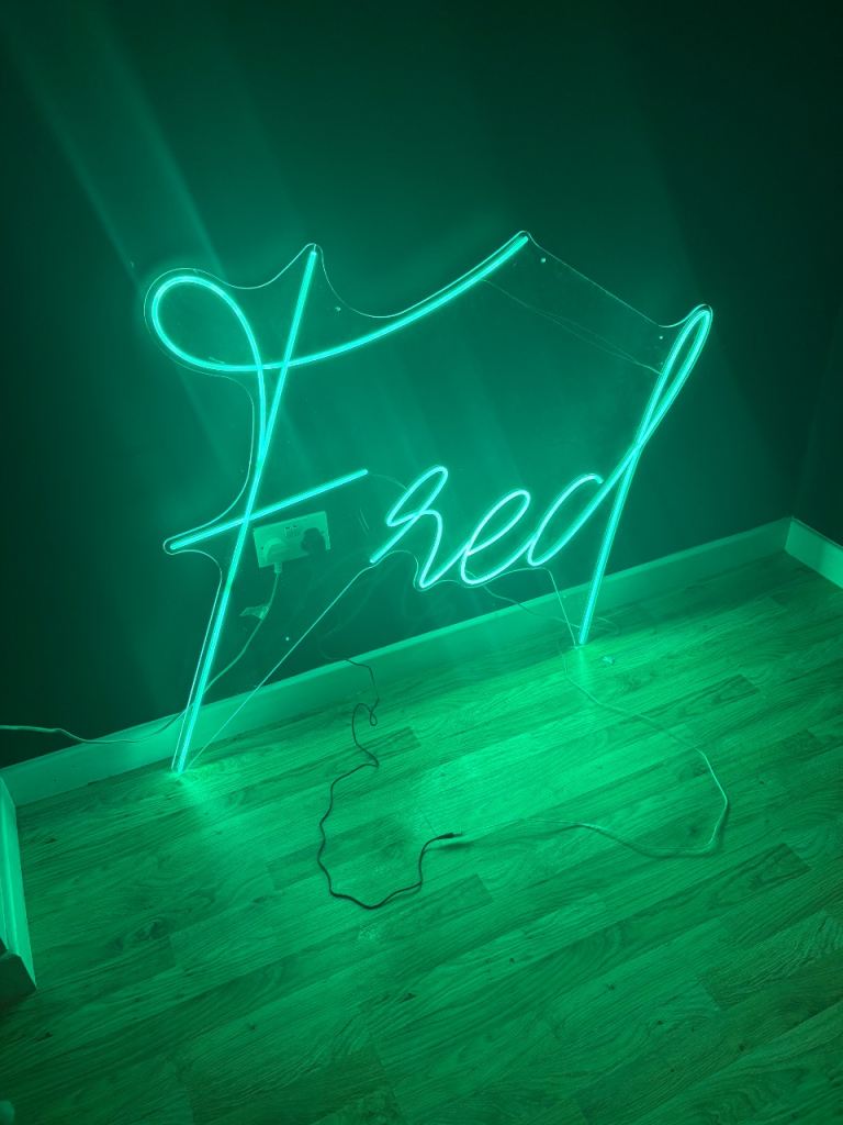 Huge Neon “Fred” sign 