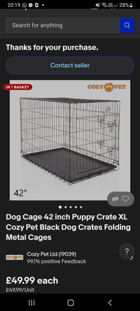 XL dog cage 