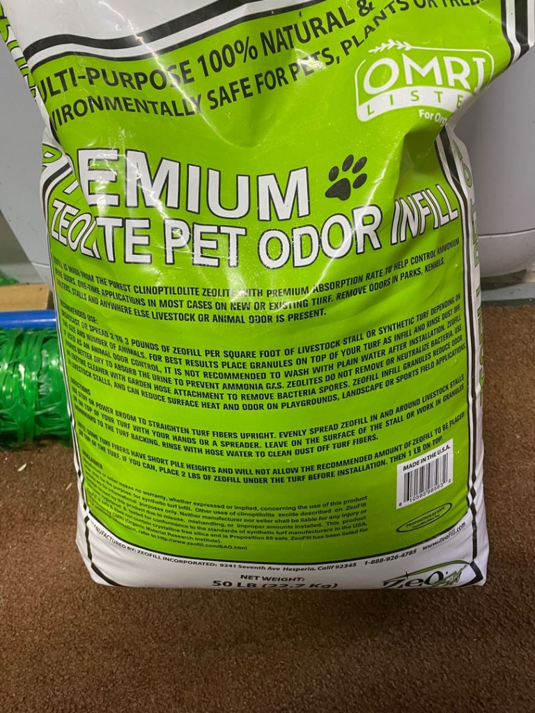 zeolite pet odor infill free to collector