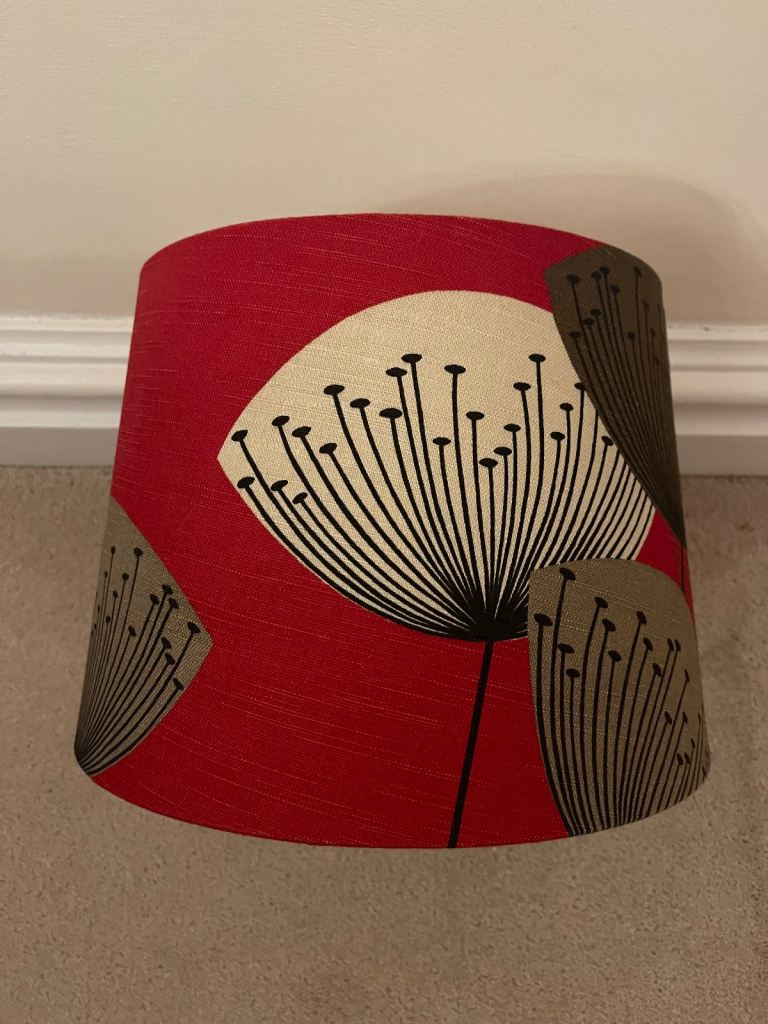 30cm Sanderson Dandelion Clocks red lampshade