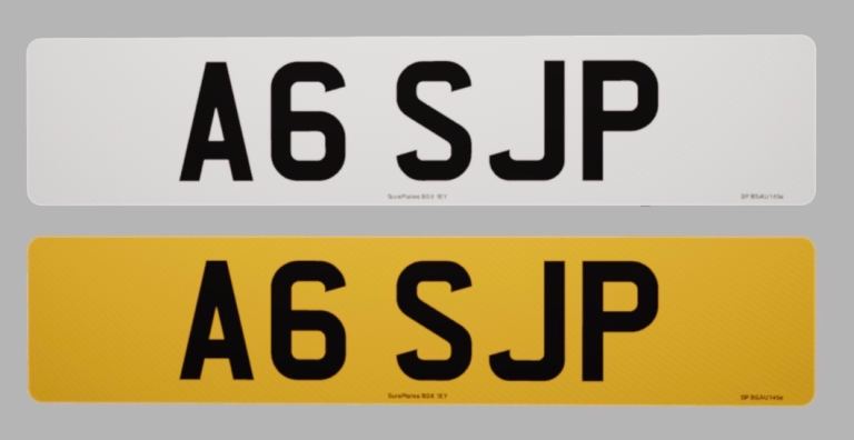 Private reg plate A6 SJP