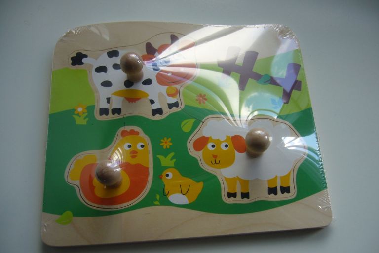 Wooden Lift Out Puzzle, Farmyard.