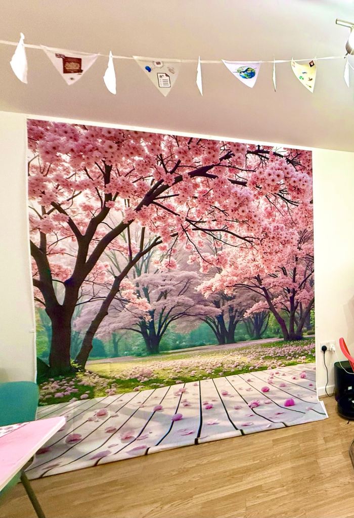 Photo Background • Cherry Blossom Photo Backdrop / Party Decoration