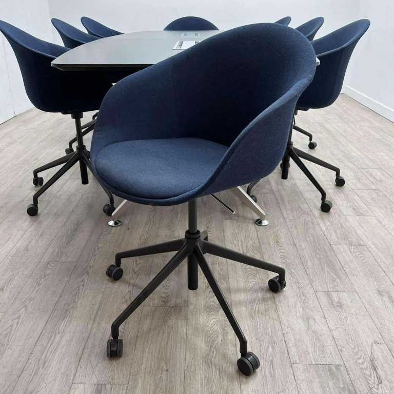 Executive Boardroom Set | 10 Seater Conference Table + 8 Allermuir Kin Chairs