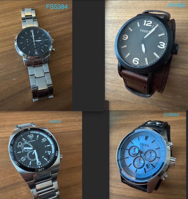 4 x Fossil Fashion Watches (prices betwen £35 and £55 - see description)