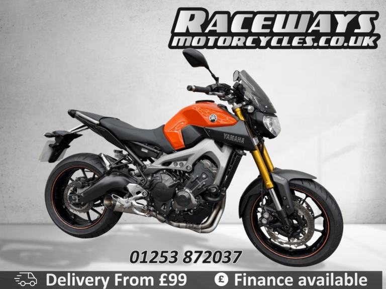  YAMAHA MT-09 2015 15 REG 13,043 MILES ORANGE USED MOTORCYCLE 847CC