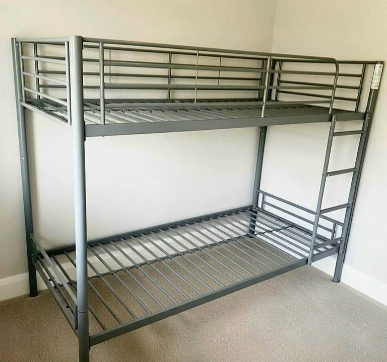 Metal Bunk Bed With Ladder [£80] (SAME DAY DELIVERY AVAILABLE)