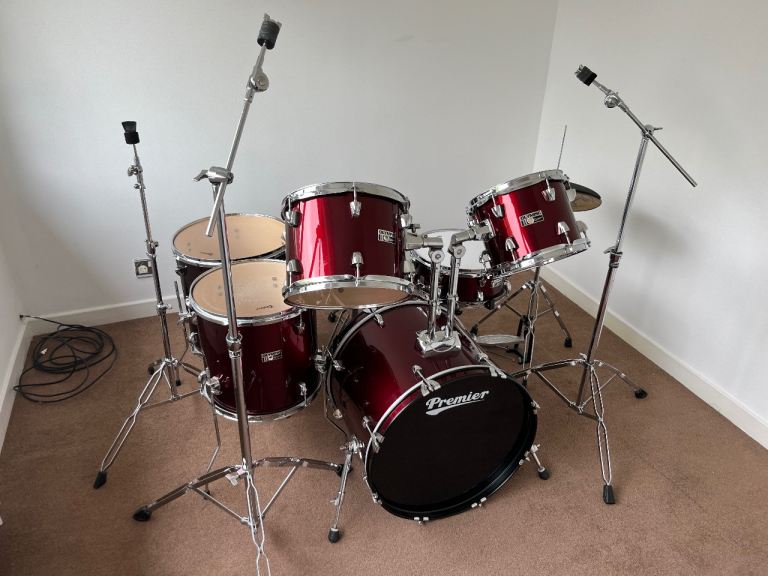 Premier Olympic 6 piece Drum kit with Hardwear and cases