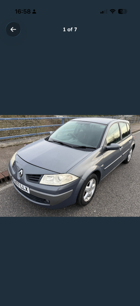 Ulez compliant, 1.4cc, Renault, MEGANE, Hatchback, 5 doors, no faults