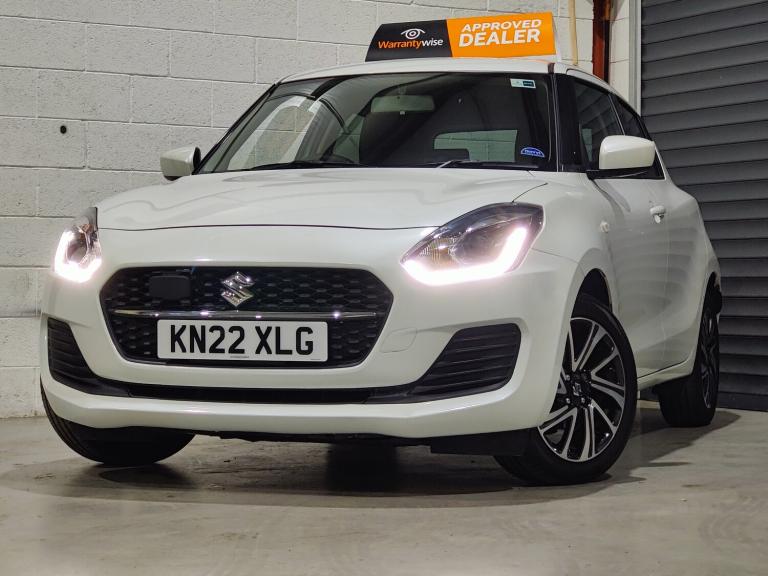 SUZUKI SWIFT; 1.2 PETROL HYBRID; 82BHP; SZ-L; 5 DOOR; MANUAL; WHITE; 57.9 MPG;