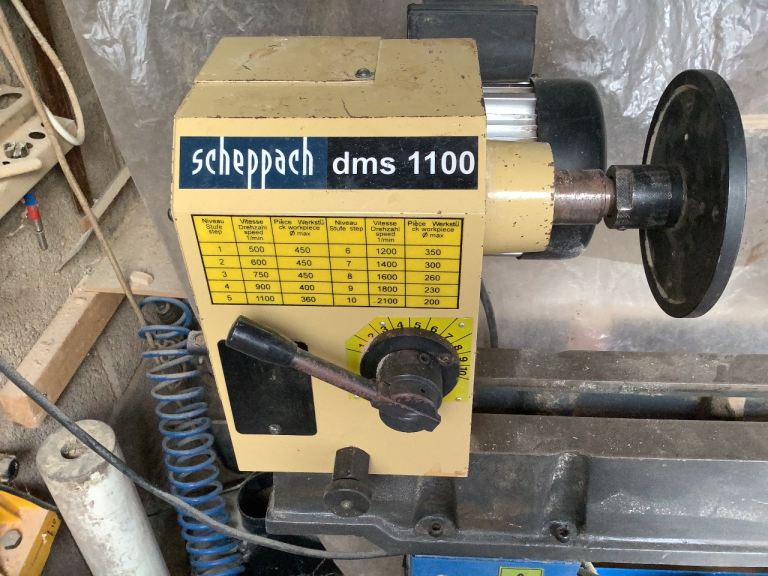 Scheppach DMS 1100 Wood Turning Lathe with Chisels. Now reduced