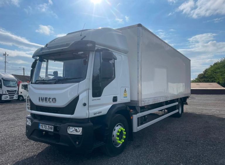 2020 70 Iveco Eurocargo 180-250 18 ton box truck with under floor tail lift 