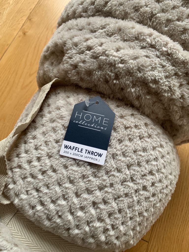 Waffle throw blanket 