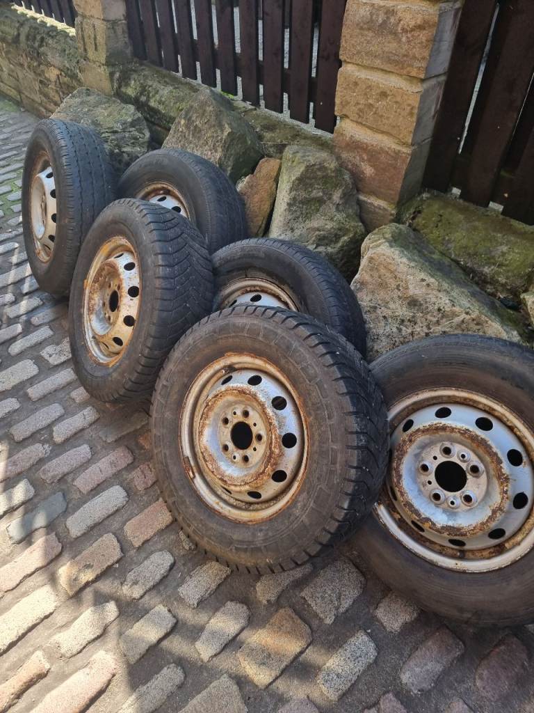 6x Boxer Relay or Ducato 15inch wheels and legal tyres just £100