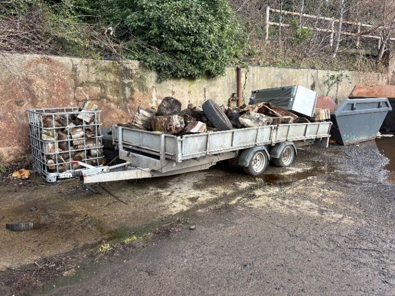 14 ft twin axel trailer spares or repair 