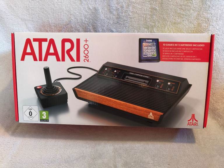Atari 2600 + Plus Video Games Console Black 10 in 1 Games | Brand New & Sealed 