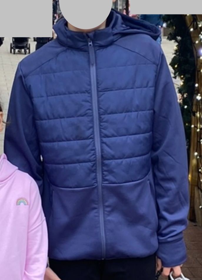 Boys blue H&M Move sports jacket (age 14-15)