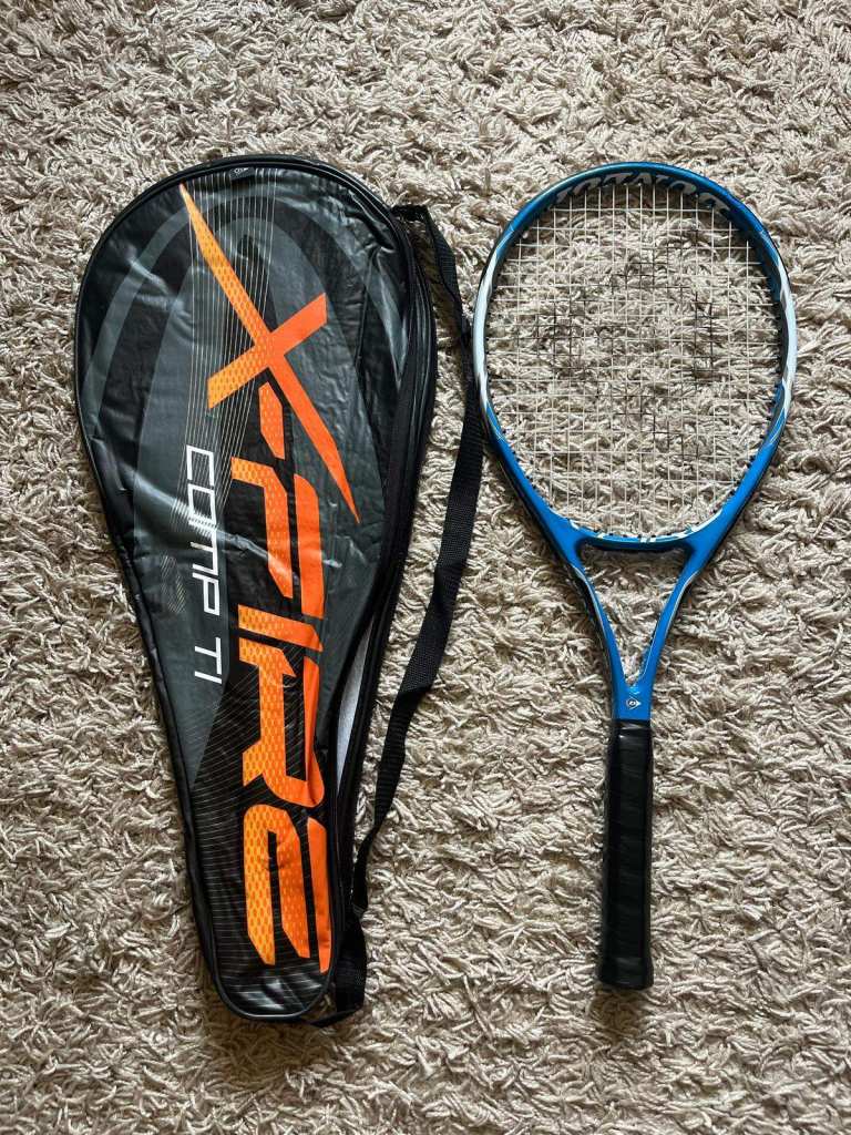 Dunlop Ti 98 Tennis Racket – With Cover, Some Wear (See Photos)