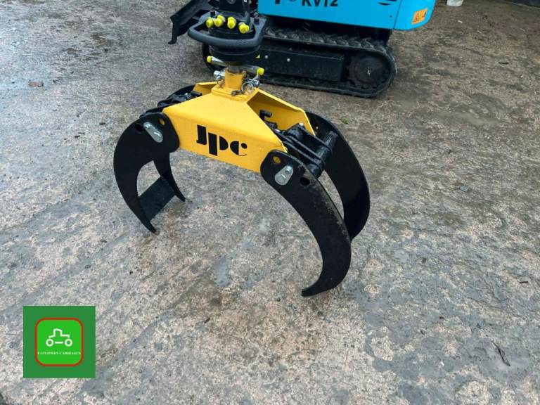 BRAND NEW ROTATING GRAB GRAPPLE FOR MINI DIGGER 25mm PINS SEE VIDEO 