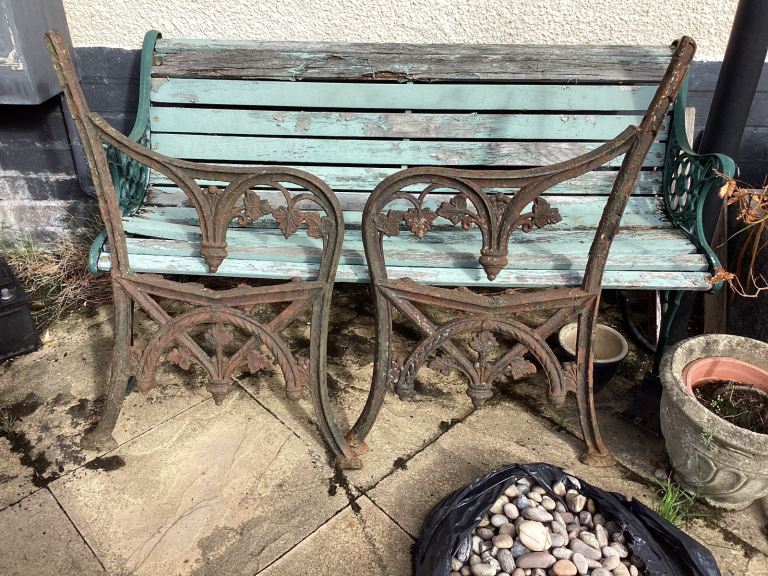image for ANTIQUE CAST IRON BENCH ENDS, REDUCED TO ONLY £140