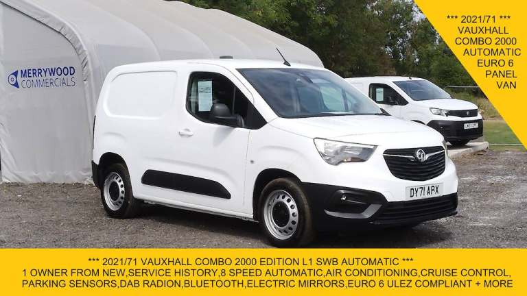2021 Vauxhall Combo 2000 EDITON L1 SWB 8 SPEED AUTOMATIC,AIR CONDITIONING,PARKING SENSORS AND M P...