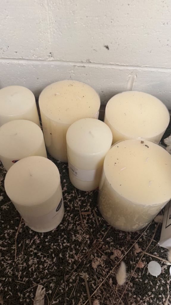 Simply Pillar Candles - Various Sizes, New wedding 3 wick church 