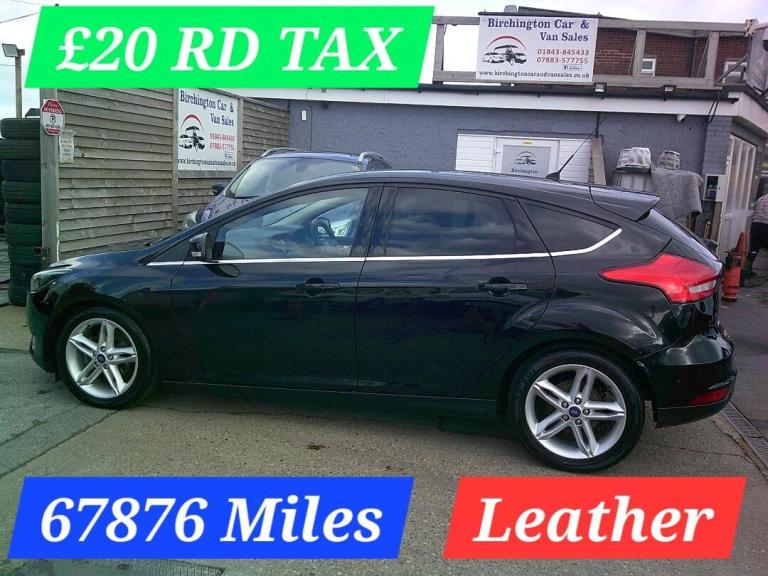2015 Ford Focus 1.0CC TITANIUM 125 BLACK LEATHER, SATNAV, **67876 MILES** (£20 RD TAX)  HATCHBACK...