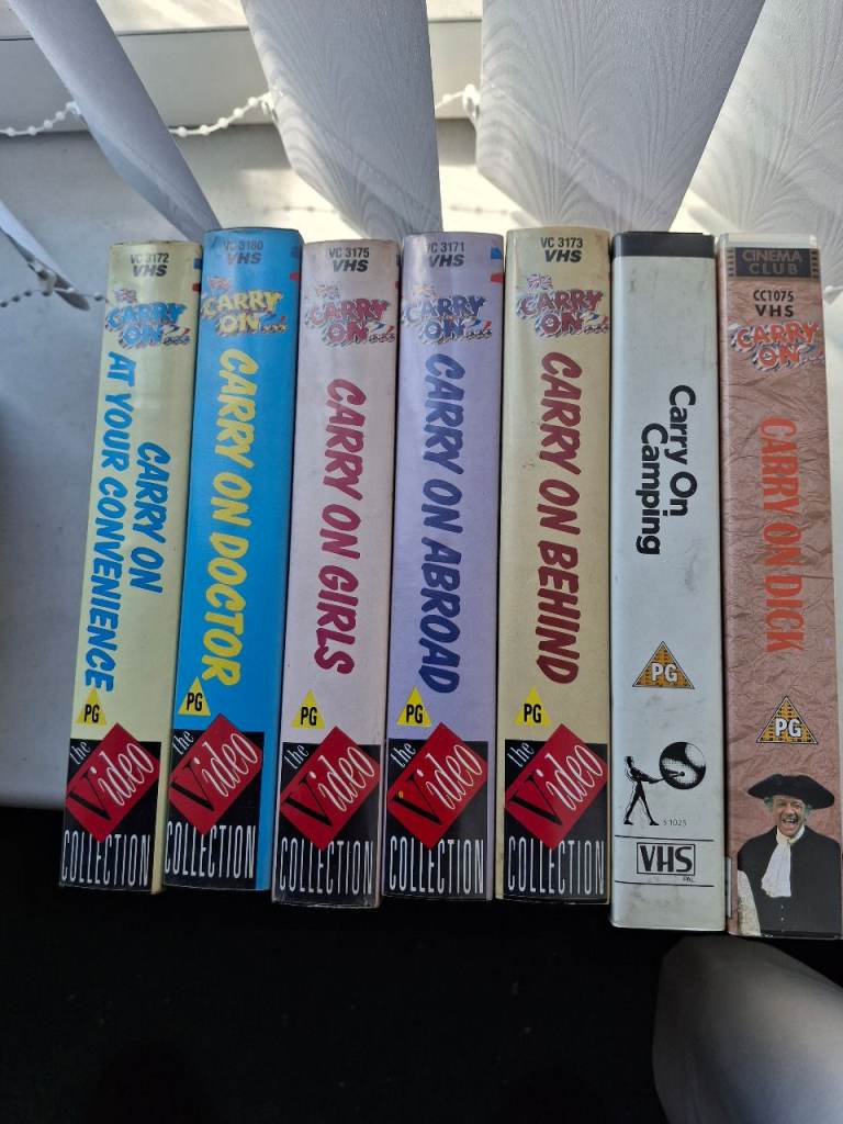 Carry On VHS Films Collection – 7 Tapes