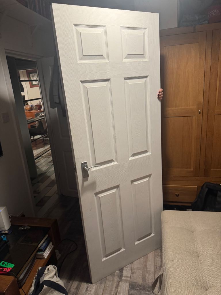 Classic White 6-Panel Interior Door – 76cm x 198cm x 4.5cm – Includes ...