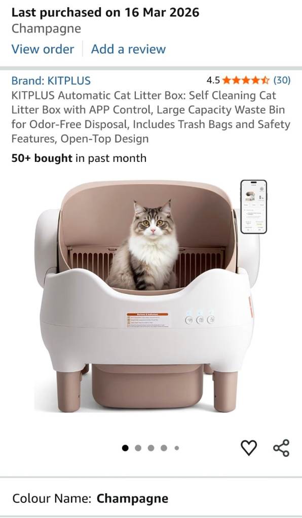 KITPLUS Automatic Cat Litter Box BNIB