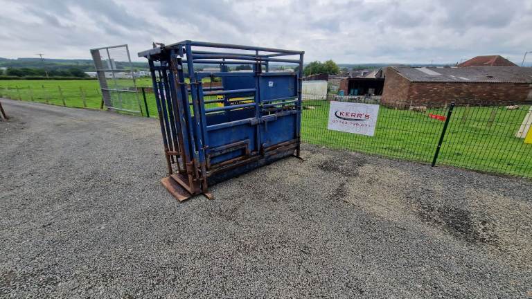 Heavy duty cattle crush with self locking head yoke farm livestock tractor 