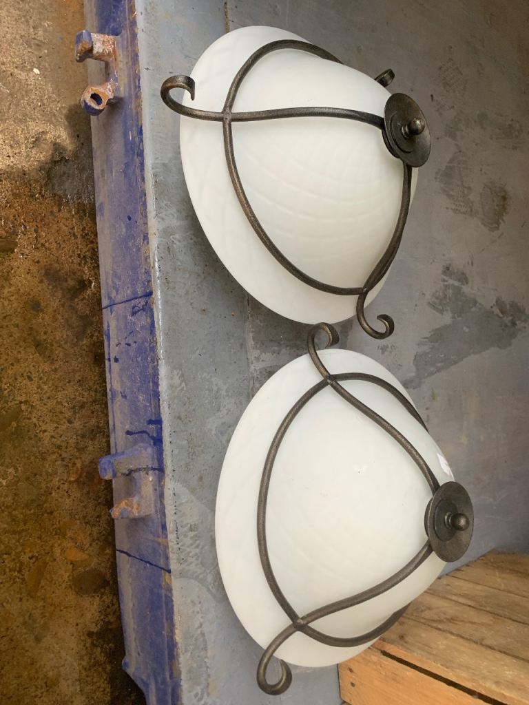 Art deco style glass shade light fittings