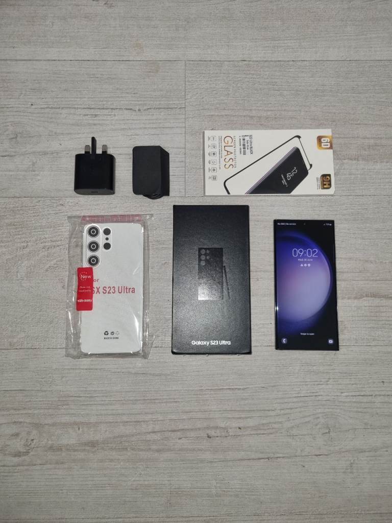 Samsung S23 Ultra 5G Bundle 256GB Unlocked Black Dual Sim 