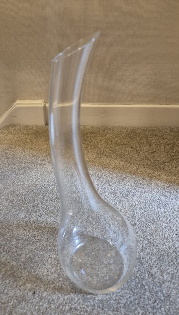 Glass red wine carafe. £10