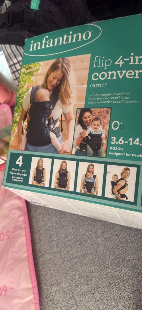 Infantino Flip 4-in-1 Convertible Carrier – Black, As Good As New