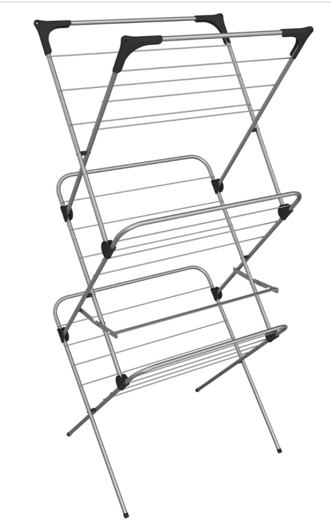 Vileda Sprint 3-Tier Indoor Clothes Airer – 15m Drying Space