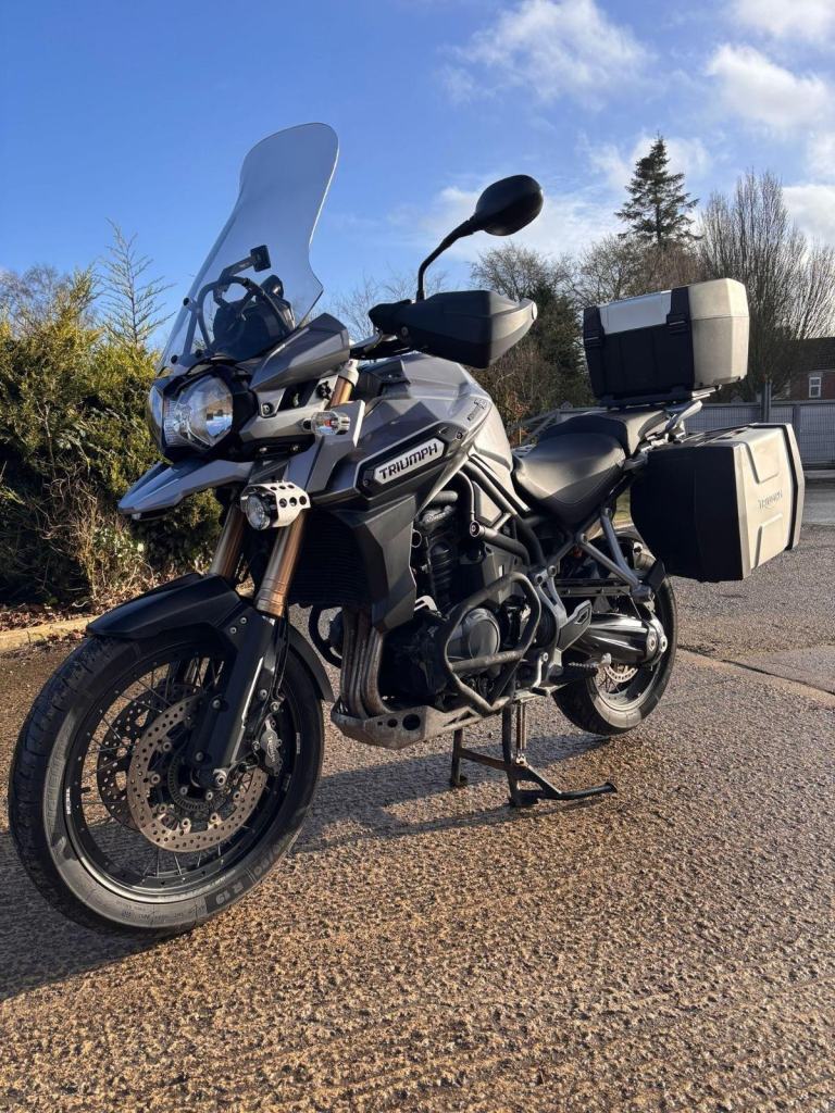 2014 14 TRIUMPH EXPLORER XC 1215 GREY TIGER 1200 ADVENTURE TOURER LUGGAGE 15k