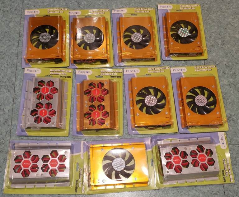 Cooling Fan For Hard Disk Drives - 11 x New Pluscom HDD Cooler Joblot
